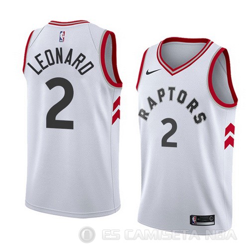Camiseta Kawhi Leonard #2 Toronto Raptors Association 2017-18 Blanco - Haga un click en la imagen para cerrar